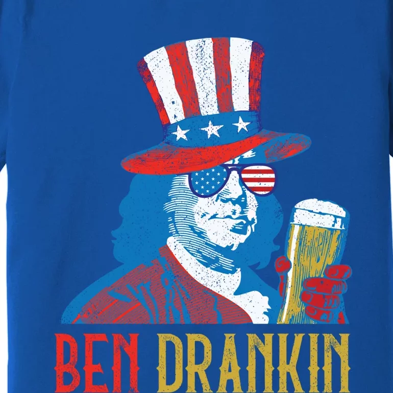 Ben Drankin Beer Benjamin Franklin 4th Of July Usa Flag Gift Funny Gift Premium T-Shirt