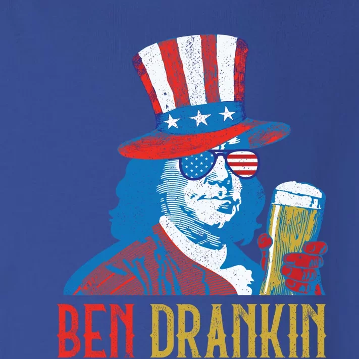 Ben Drankin Beer Benjamin Franklin 4th Of July Usa Flag Gift Funny Gift Toddler Long Sleeve Shirt