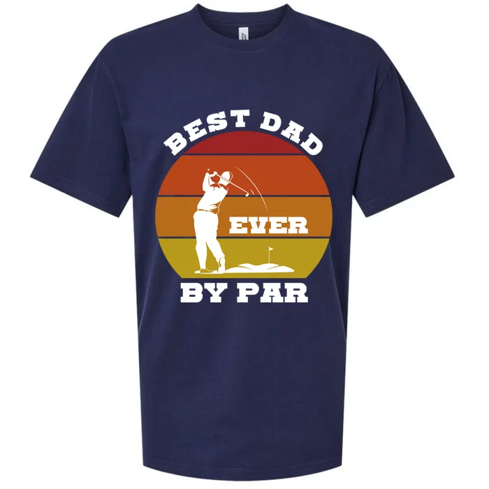 Best Dad By Par Golf Present FatherS Day Gift Sueded Cloud Jersey T-Shirt