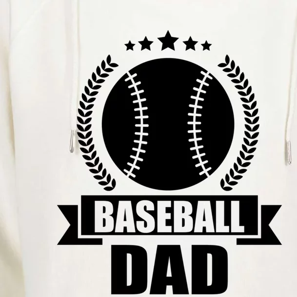 Baseball Dad Baseball Gift Womens Funnel Neck Pullover Hood