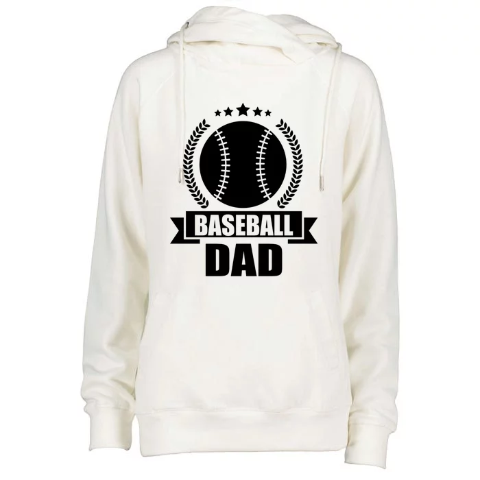 Baseball Dad Baseball Gift Womens Funnel Neck Pullover Hood