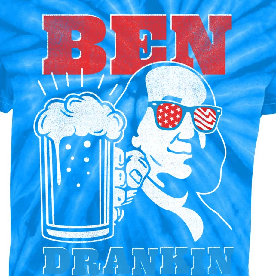 Ben Drankin Beer Mug Ben Franklin Patriotic Gift Kids Tie-Dye T-Shirt