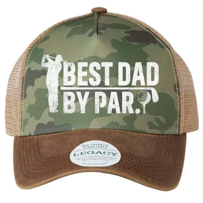 Best Dad By Par Funny Golf Daddy Fathers Day Birthday Gifts Legacy Tie Dye Trucker Hat