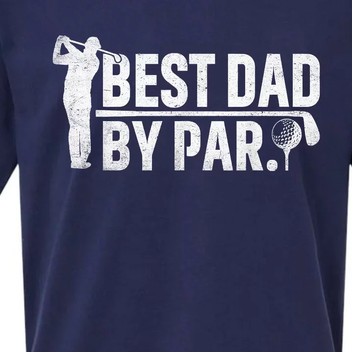 Best Dad By Par Funny Golf Daddy Fathers Day Birthday Gifts Sueded Cloud Jersey T-Shirt