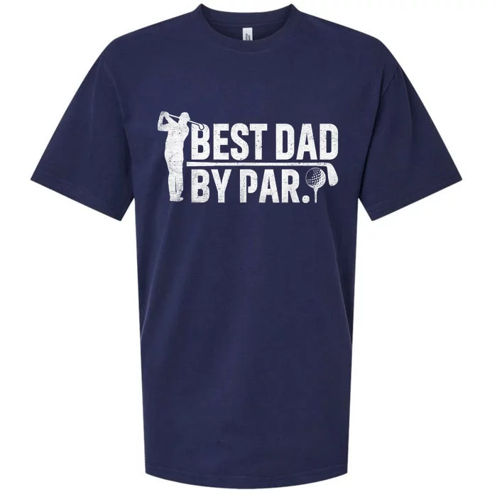 Best Dad By Par Funny Golf Daddy Fathers Day Birthday Gifts Sueded Cloud Jersey T-Shirt