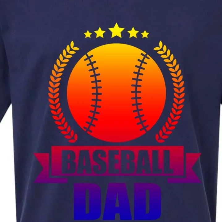 Baseball Dad Baseball Meaningful Gift Sueded Cloud Jersey T-Shirt