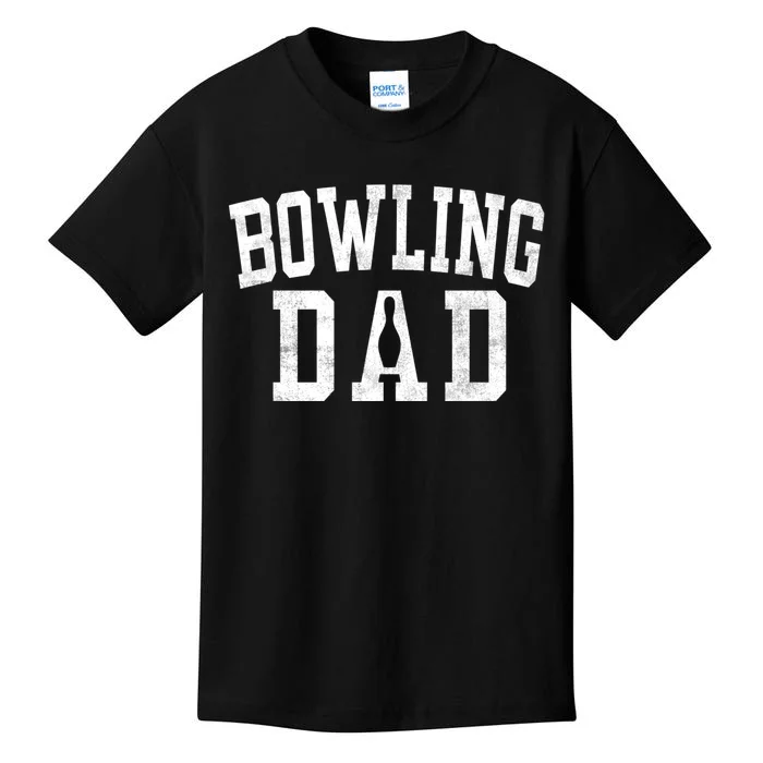 Bowling Dad Classic Bold Font FatherS Day Daddy Kids T-Shirt