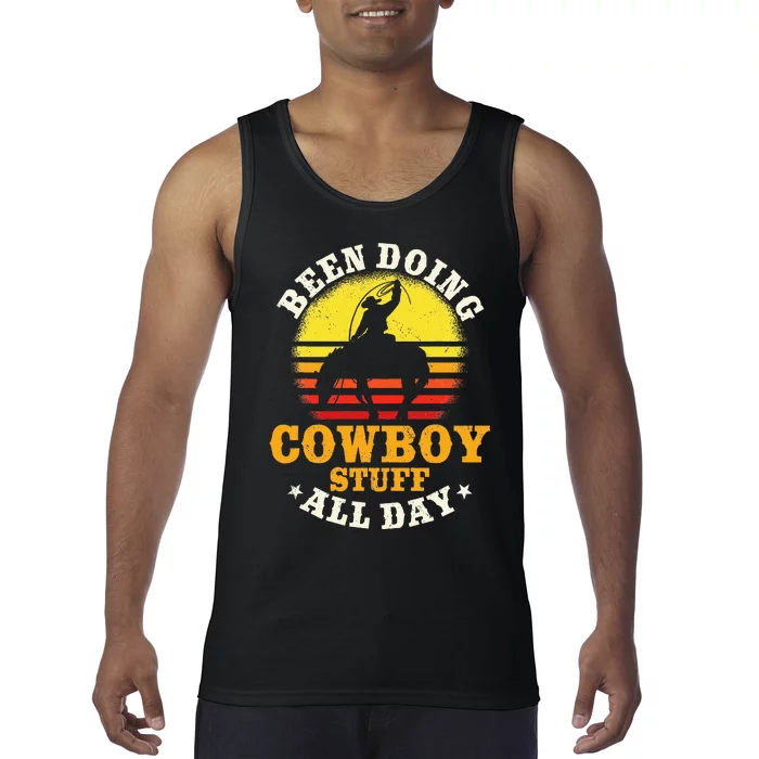 Been Doing Cowboy Stuff All Day Cowgirl Farm Tank Top