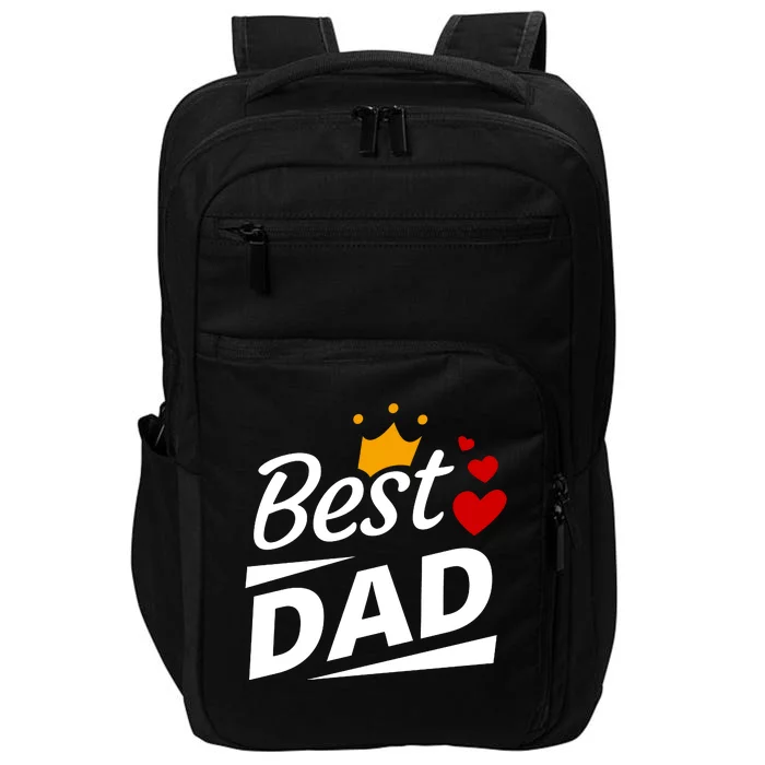 Best Dad Crown Father's Day Gift Impact Tech Backpack