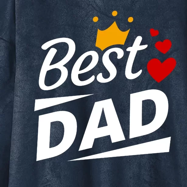 Best Dad Crown Father's Day Gift Hooded Wearable Blanket