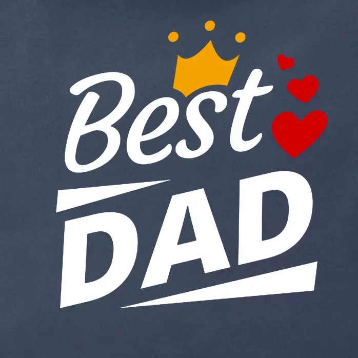 Best Dad Crown Father's Day Gift Zip Tote Bag