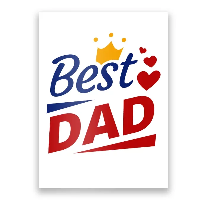 Best Dad Crown Father's Day Gift Poster