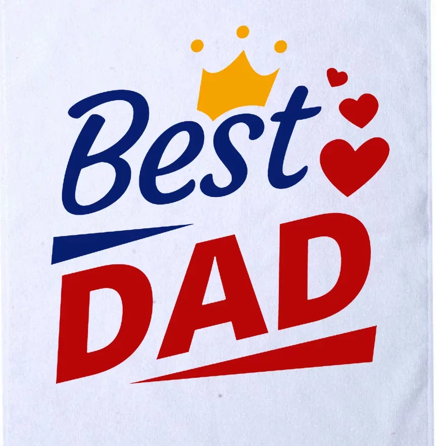 Best Dad Crown Father's Day Gift Platinum Collection Golf Towel