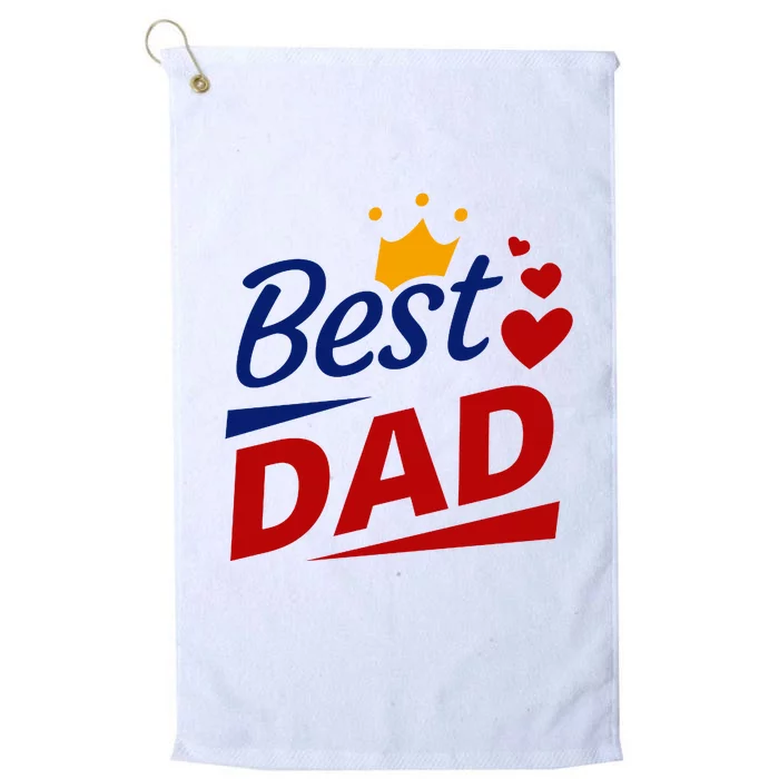 Best Dad Crown Father's Day Gift Platinum Collection Golf Towel