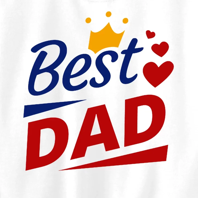 Best Dad Crown Father's Day Gift Kids Sweatshirt