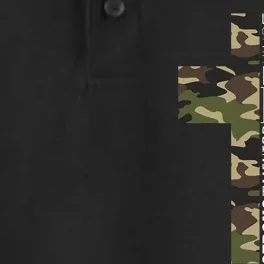 Blessed Dad Cross Fathers Day Christian Religious Men Camo Dry Zone Grid Performance Polo