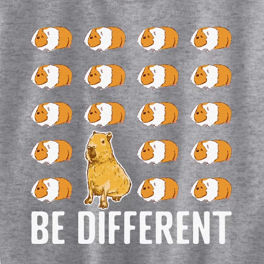 Be different Capybaras Funny Capibara Rodent Capybara Kids Sweatshirt