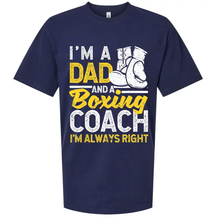 Boxer Daddy Coaches Fathers Day I'm A Dad And A Boxing Coach Sueded Cloud Jersey T-Shirt