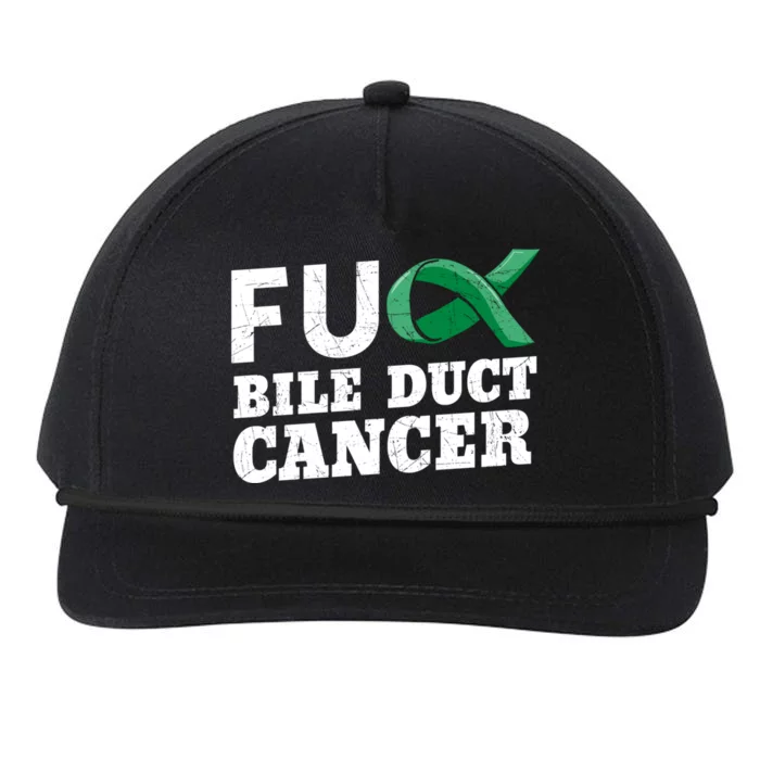 Bile Duct Cancer Awareness Warrior Cholangiocarcinoma Gift Funny Gift Snapback Five-Panel Rope Hat