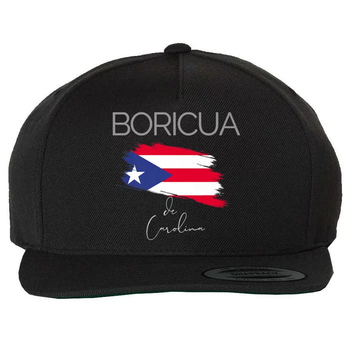 Boricua De Carolina Puerto Rico Carolina Flag Wool Snapback Cap