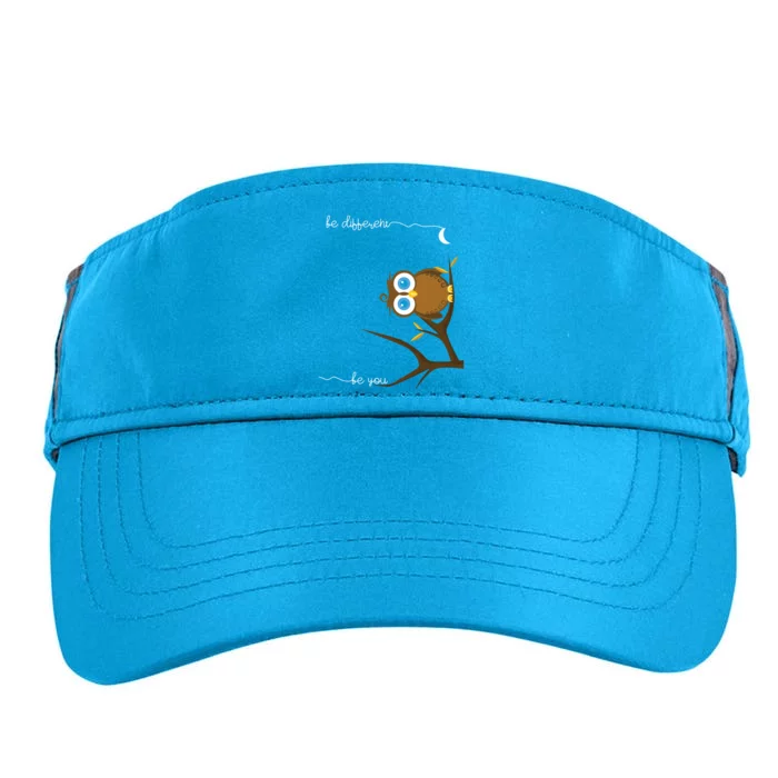 Be Different Cute Owl Bird Owl Saying Be Different Adult Drive Performance Visor