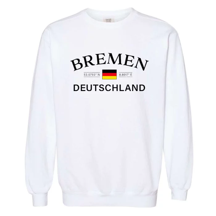 Bremen Deutschland Coordinates German Garment-Dyed Sweatshirt