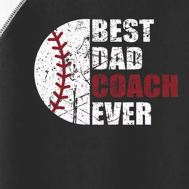 Best Dad Coach Ever Baseball Fathers Day Baseball Dad Coach Toddler Fine Jersey T-Shirt