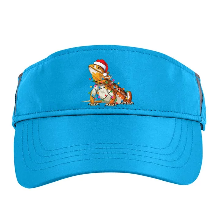 Bearded Dragon Christmas Lights Bearded Dragon Lover Xmas Adult Drive Performance Visor