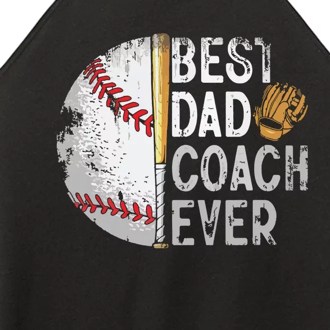 Best Dad Coach Ever Funny Baseball Tee For Sport Lovers Fan Women’s Perfect Tri Rocker Tank