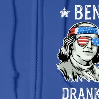 Ben Drankin Cute Gift President Ing Funny 4th Of July Gift Full Zip Hoodie