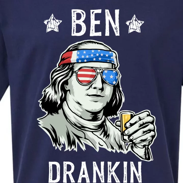 Ben Drankin Cute Gift President Ing Funny 4th Of July Gift Sueded Cloud Jersey T-Shirt