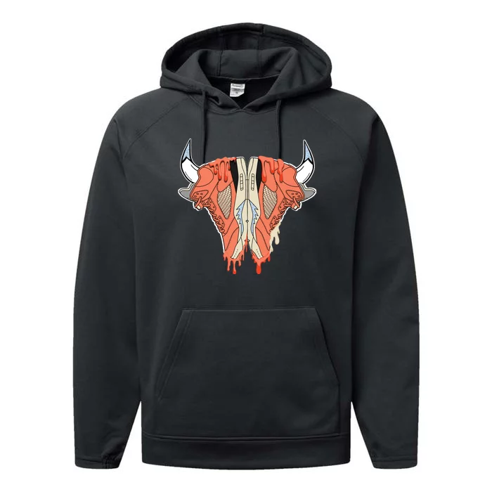 Buffalo Drip Crimson Bliss 5s Matching Performance Fleece Hoodie