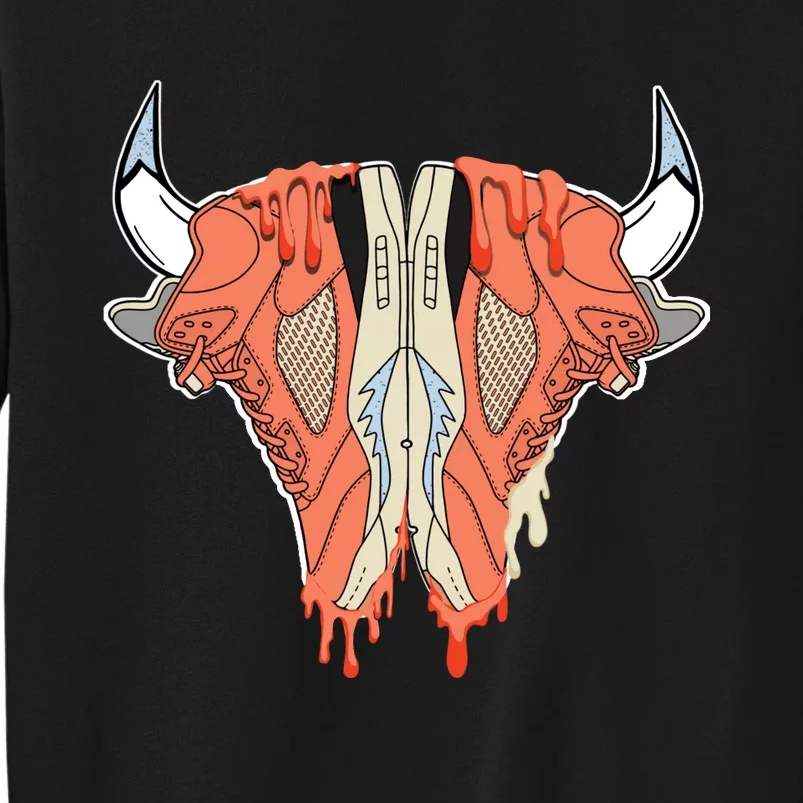 Buffalo Drip Crimson Bliss 5s Matching Tall Sweatshirt