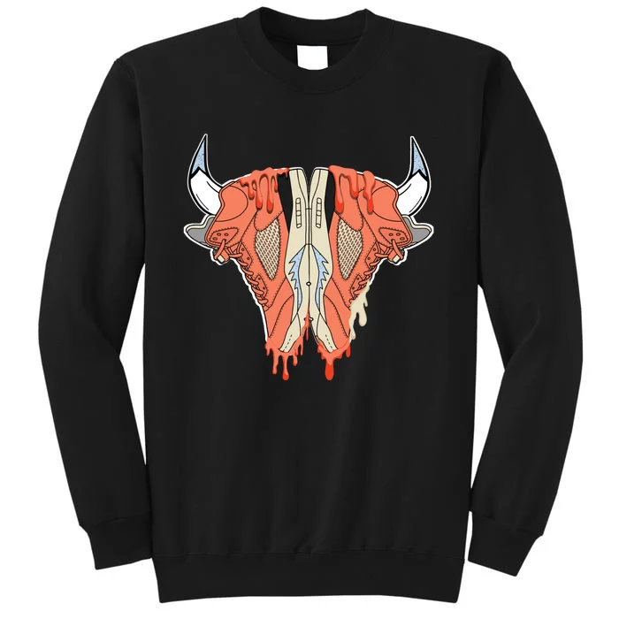 Buffalo Drip Crimson Bliss 5s Matching Tall Sweatshirt