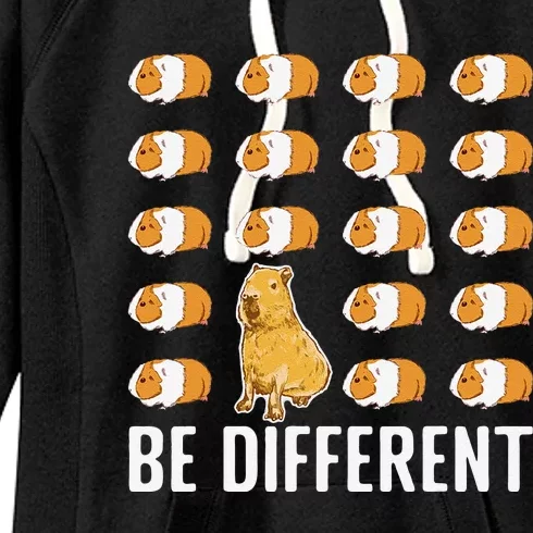 Be different Capybaras Funny Capibara Rodent Capybara Women's Fleece Hoodie