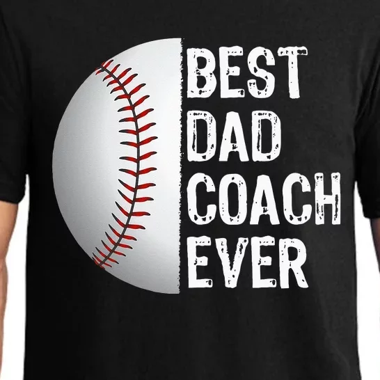 Best Dad Coach Ever Funny Baseball Tee For Sport Lovers Pajama Set