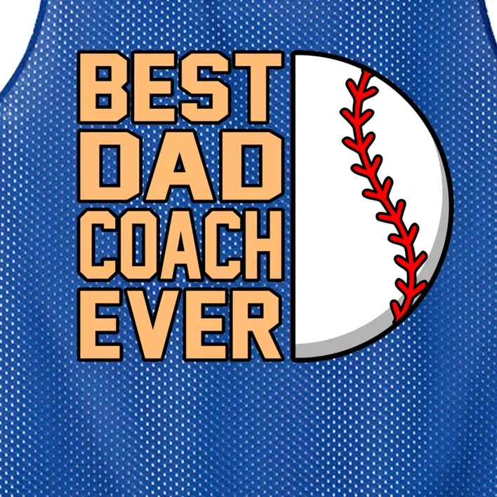 Best Dad Coach Ever Baseball Player Sports Lover Graphic Gift Mesh Reversible Basketball Jersey Tank