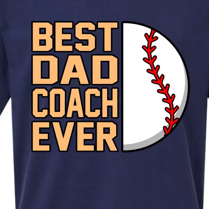 Best Dad Coach Ever Baseball Player Sports Lover Graphic Gift Sueded Cloud Jersey T-Shirt