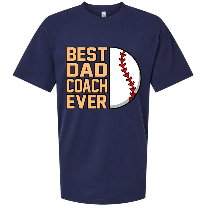 Best Dad Coach Ever Baseball Player Sports Lover Graphic Gift Sueded Cloud Jersey T-Shirt