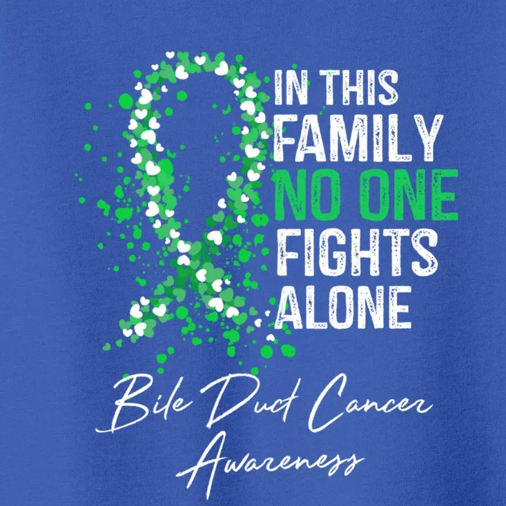 Bile Duct Cancer Awareness This Family No One Fights Alone Gift Toddler T-Shirt