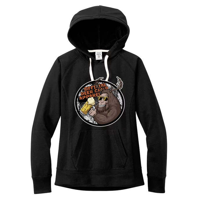 Bigfoot Deer Camp Funny Sasquatch Hunting Gift Women's Fleece Hoodie