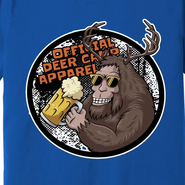 Bigfoot Deer Camp Funny Sasquatch Hunting Gift Premium T-Shirt