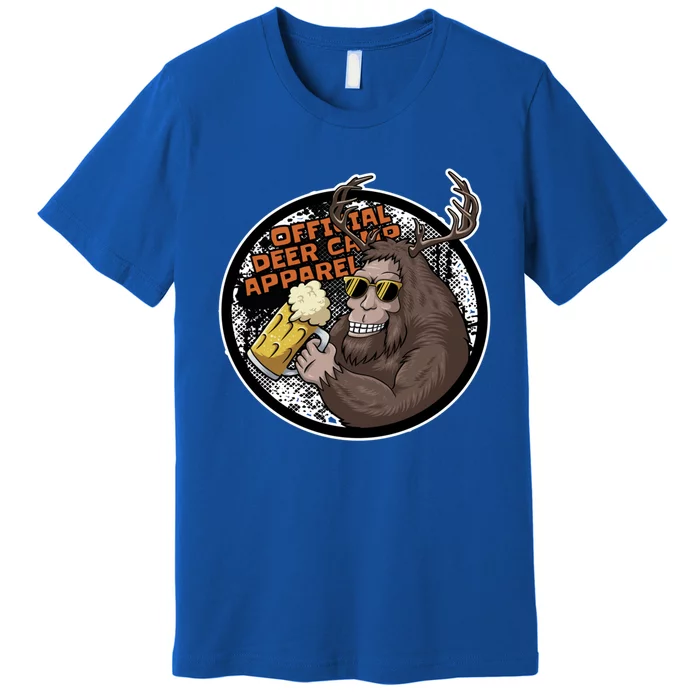 Bigfoot Deer Camp Funny Sasquatch Hunting Gift Premium T-Shirt