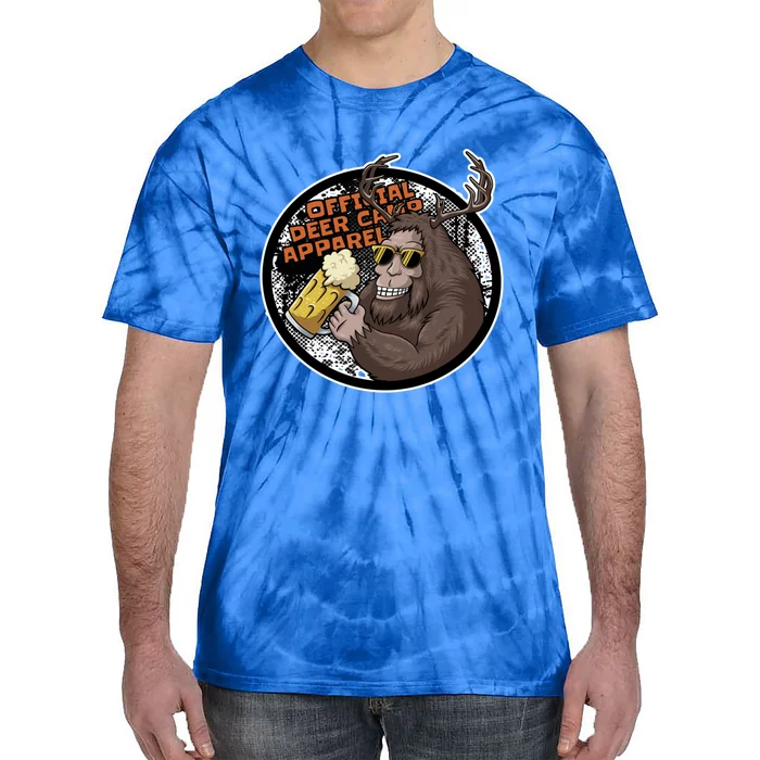 Bigfoot Deer Camp Funny Sasquatch Hunting Gift Tie-Dye T-Shirt