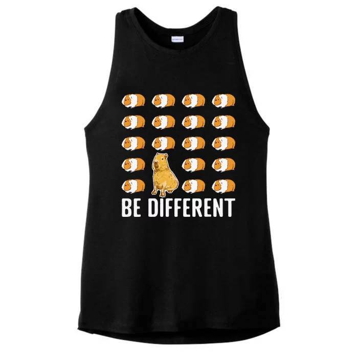 Be different Capybaras Funny Capibara Rodent Capybara Ladies Tri-Blend Wicking Tank