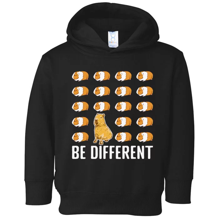 Be different Capybaras Funny Capibara Rodent Capybara Toddler Hoodie