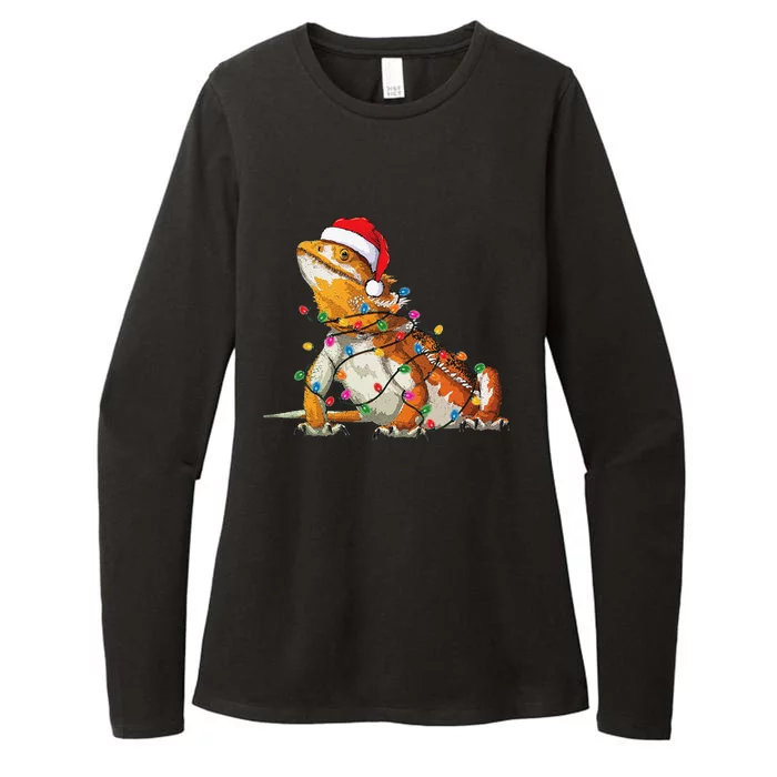 Bearded Dragon Christmas Lights Bearded Dragon Lover Xmas Womens CVC Long Sleeve Shirt