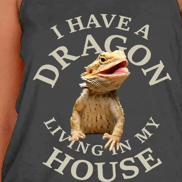 Bearded Dragon Clothes Pogona Barbata Lizard Women's Knotted Racerback Tank