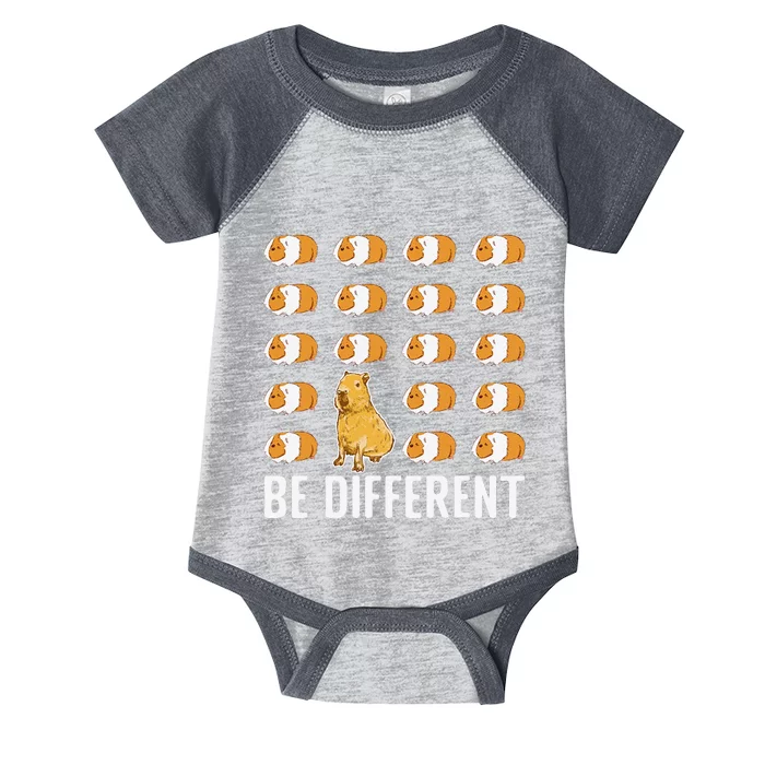 Be Different Capybaras Funny Capibara Rodent Capybara Infant Baby Jersey Bodysuit