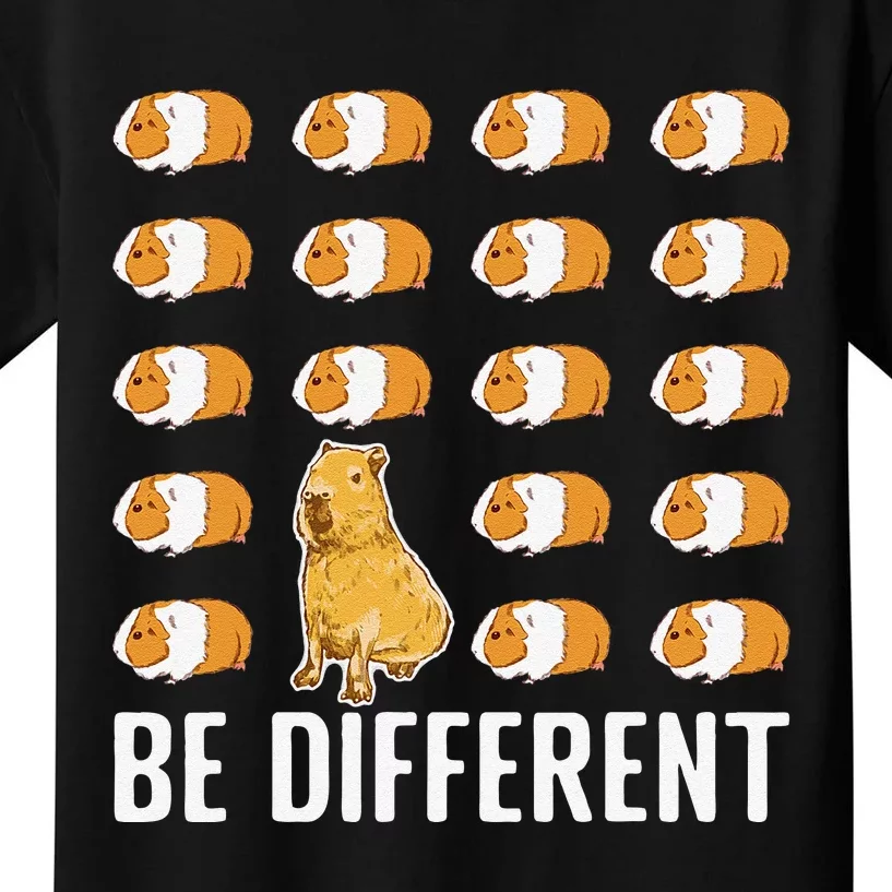 Be different Capybaras Funny Capibara Rodent Capybara Kids T-Shirt